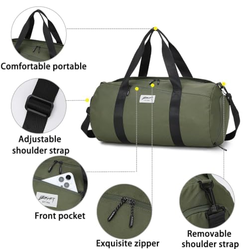 BESMART Gym Bags for Men with Side Pocket,38L Large Sports Gym Duffle Bag | Adjustable Strap&Shoe Compartment, Waterproof, Spacious, Wet Pocket, Durable Duffel Bag for Gym,Travel, Fitness,Olive Green - color: Olive Green With Tpu Pocket