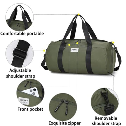 BESMART Gym Bags for Men with Side Pocket,38L Large Sports Gym Duffle Bag | Adjustable Strap&Shoe Compartment, Waterproof, Spacious, Wet Pocket, Durable Duffel Bag for Gym,Travel, Fitness,Olive Green - color: Olive Green With Tpu Pocket