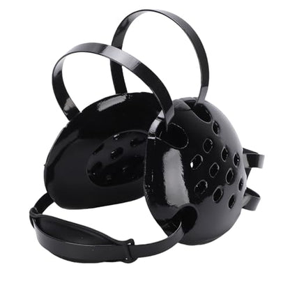 Wrestling Headgear Grappling Ear Guard MMA Ear Protector with 11-Hole Breathable Design and Soft Chin Pad for Adult Men Women Black