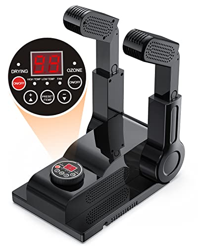 FORLIM Shoe & Boot Dryer for Work Boots, 3 Temp Modes, 24H Delay, Black - color: Smart Black