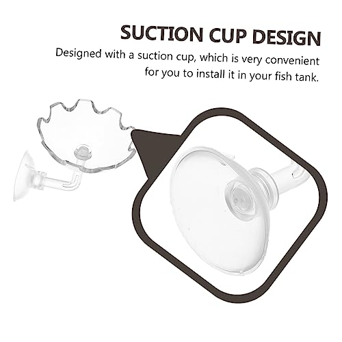 BESPORTBLE 2pcs Glass Shrimp Feeder Dishes for Aquariums Easy to Install Crystal Feeding Bowls for Shrimp and Fish Food Convenient and Practical Aquarium Accessories