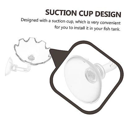 BESPORTBLE 2pcs Glass Shrimp Feeder Dishes for Aquariums Easy to Install Crystal Feeding Bowls for Shrimp and Fish Food Convenient and Practical Aquarium Accessories