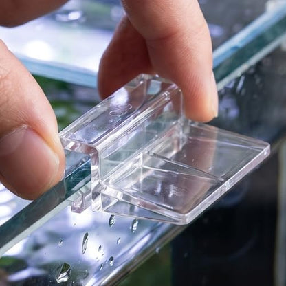20pcs Aquarium Cover Bracket, Fish Tank Lid Clips, Glass Cover Clip, Acrylic Aquarium Lid Support Holder for Pet Supplies, Water Feature 6mm