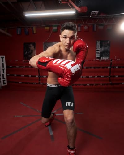 TITLE Boxing Inferno Intensity Elastic Training Gloves - color: Red/White, size: 18 oz