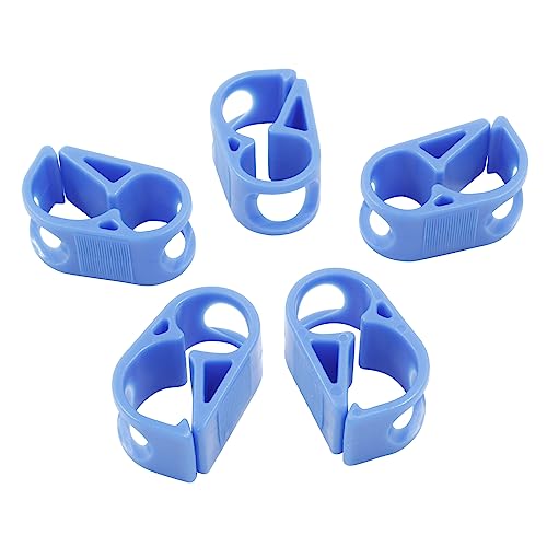 5 Pcs 1/4" - 5/16" Tube O.D. Plastic Tubing Clamps, Adjustable Tube Clamp Shut Off Hose Clamp, Laboratory Pinch Valve Flow Control Hose Clamp (Blue) - color: Blue, size: 1/4" - 5/16"