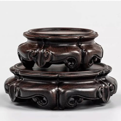 Stool for Plant Solid Wood Solid Round Base Vase Buddha Statue Teapot Base Incense Burner Fish Tank Base Wooden Bracket Pad Display Pedestals