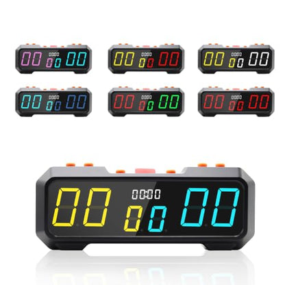 Digital Scoreboard, Tabletop LED Electronic Scorekeeper with Button Control - size: 10-Digit