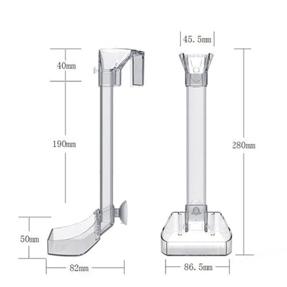 300MM Aquarium Feeding Tube Fish Feeder Tube Clear Acrylic Shrimp Feeding Tube with Hooks and Suction Cups for Aquarium Fish Tank Feeder - size: Aquarium Fish Tank Feeder-300mm