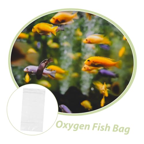 Cabilock 50PCS Fish Transport Bags Leakproof Oxygenated Packaging for Fish Aquatic Transparent Design for Easy Monitoring for Aquariums Pet Stores