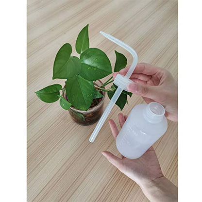 Valchoose Clear LDPE Squeeze Wash Bottles, Bent Nozzle,250ml 8.5oz， 2 Count - color: White, size: 2x250ml