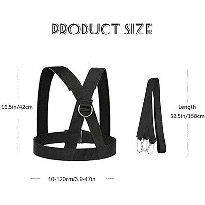 Sled Harness, Adjustable Speed Tire Pulling Belt for Working Out | Strength and Agility Training Equipment, Physical Training Rope Football Exercise Set for Outdoor Indoor Men and Women - size: 6.6FT