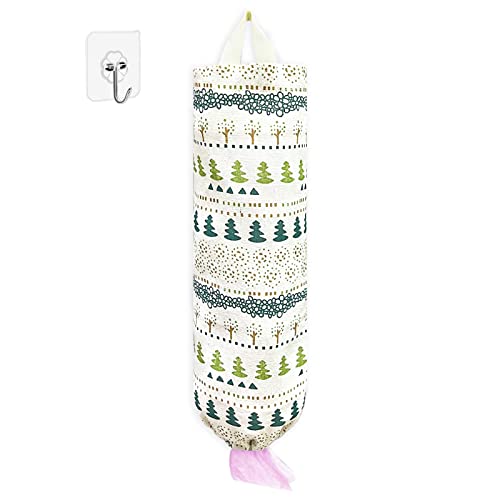 SYIPO Plastic Bag Holder, Reusable Grocery Bag Organizer, Wall Mount, Squirrel, 1 Pack, 15.7in x 9.8in - color: Grass