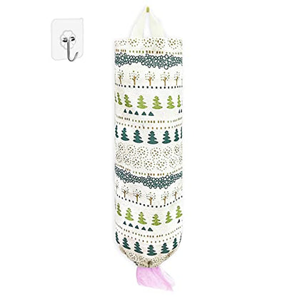 SYIPO Plastic Bag Holder, Reusable Grocery Bag Organizer, Wall Mount, Squirrel, 1 Pack, 15.7in x 9.8in - color: Grass