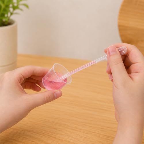 Mini Liquid Measuring Cups 20 Pcs 30ml /1oz Plastic Graduated Beakers Measuring Mixing Cup Stackable Transparent Measure Beaker Set for Lab Kitchen Crafts Home Baking Cooking Measure Tool