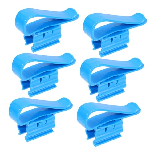 Kisangel 6pcs Plastic Fish Tank Water Pipe Clamps Easy to Install Aquarium Hose Clips for Secure Filtration and Water Management Essential Aquarium Accessories - color: Blue