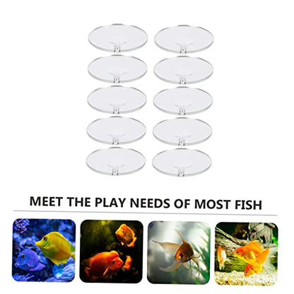 HANABASS 10pcs Cup Betta Tank Mirrors for Fish Training Double-Sided Mirrors for Betta Fish Decorative Tank Accessories Easy to Attach