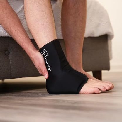 TheraICE Ankle Ice Pack Wrap, Achilles Tendonitis Brace, Plantar Fasciitis - size: Small/Medium, style: Original