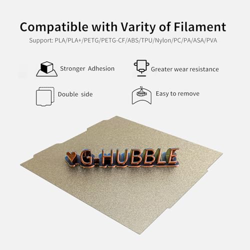 Upgraded 2 Packs 165x165mm for Adventure 3,Ender 2 pro Build Plate Double Sided Textured Flexible Spring Steel PEI Sheet Magnetic Bed for Adventurer 3/Ender 2 pro/LulzBot Mini 2 Desktop 3D Printer.