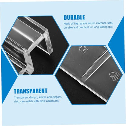 Garneck 4pcs Fish Tank Lid Supports Sturdy Acrylic Cover Racks for Aquarium Heat Preservation Easy to Install for Open Tanks