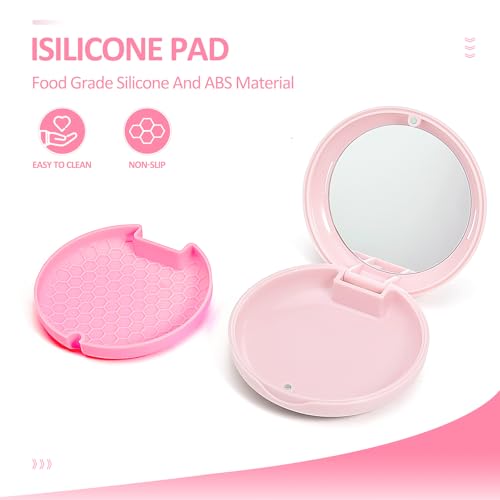 Orthodontic Retainer Case Aligner Mouth Guard Storage Box,Opaque Pink - color: Opaque Pink