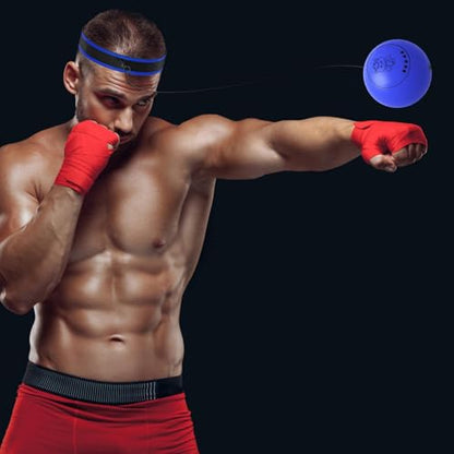 Boxing Reflex Ball Multifunctional Fun Effective Reaction Training | Beginners Reflex Ball Trainer Gear for Professionals Enthusiasts Beginners Amateurs Lovers Families Friends - color: Blue ball