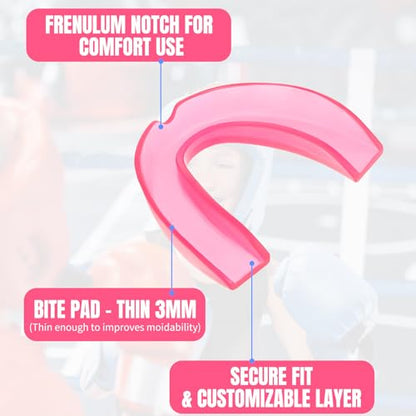 Kathfly 50 Pcs Football Mouth Guards Bulk Sports Mouthpieces - color: Pink