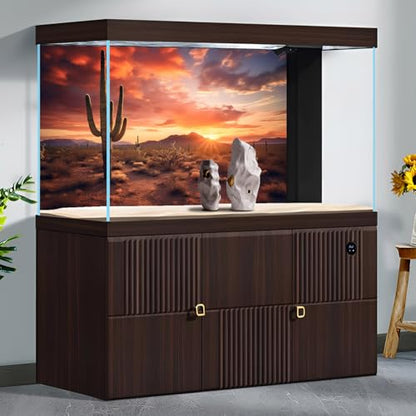 Sunset Desert Reptile Tank Background Majestic Saguaro Cacti Against Sunset Cloudy Sky Aquarium Background Barren Thorns Desert Jungle Natural Landscape Reptile Tank Terrarium Backgrounds 24x12in - size: 24(W)x12(H)inches/ 60(W)*30cm(H)