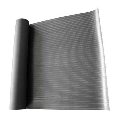 Rubber-Cal Composite Rib Corrugated Rubber Floor Mats - 1/8" Thick x 4ft x 1ft Anti-Slip Mat - size: 4ft x 1ft