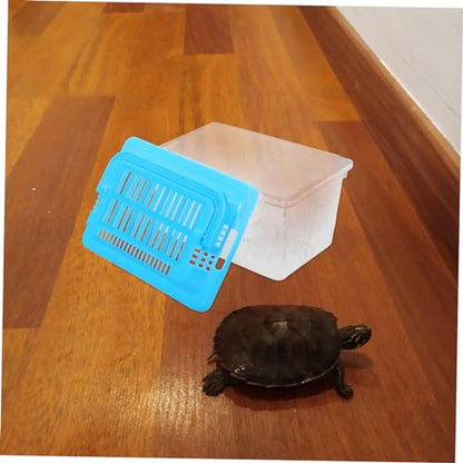 FRCOLOR 2pcs Plastic Fish Acclimation Box Turtle Tank Reptile Tortoise Aquarium Mini Hamster Cage Climbing Pet Container