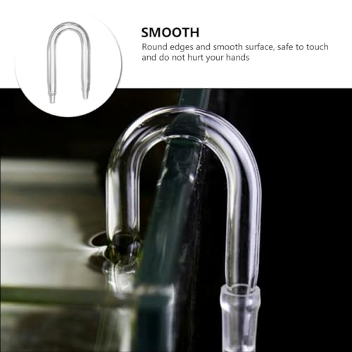 CO2 Diffuser Tube for Aquarium U-Shaped Glass Connecting Pipe 1-Piece CO2 Regulator Connector for Fish Tank Compatible Aquatic Plants and