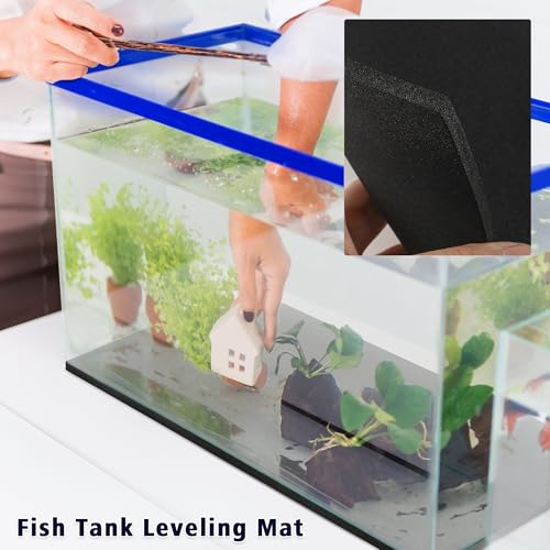 UNIFAMILY Aquarium Leveling Mat 20 Gallon, 25 X13 in Fish Tank Mat for Shock Absorbing, Waterproof Compressible Neoprene Mat, Heavy Weight Support Fish Tank Cushions Nonslip Aquarium Bottom Pad - size: 20 Gallon - 25 X13 IN