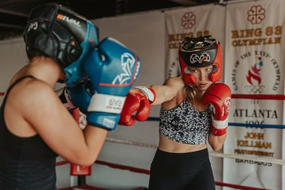 RIVAL Boxing RHG10 Intelli-Shock Headgear, D3O Front and Side Padding, Hook and Loop Back Adjustment with Lace on Top, and Anatomical Rear Head Pad Every Time - color: Black, size: Large