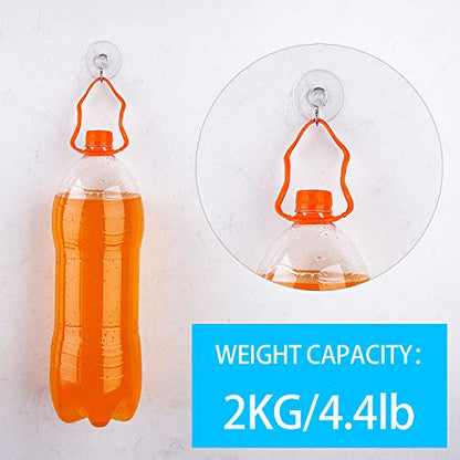 40 Packs Suction Cup Hooks, 1.77 Inches Universal Clear PVC Suction Cups for Shower Removable Window Suction Cups with Hooks for Kitchen Bathroom, Wall, Glass