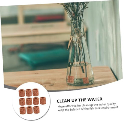 YARNOW 10pcs Ceramic Water Plant Fixed Aquatic Plant Support Bio Media for Fish Tank Stability and Nitrifying Culture Selection