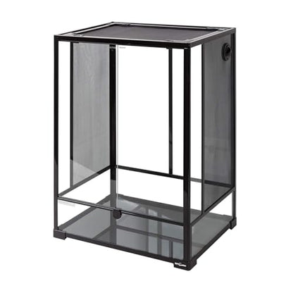 REPTI ZOO 24" x 18" x 36" Reptile Tall Glass Terrarium Rainforest Habitat Double Hinge Door with Screen Ventilation 67 Gallon Reptile Terrarium Easy Assembly