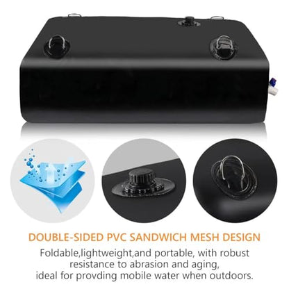 Water Tank, Water Storage Bladder, Portable Water Tank, Water Bladder Tank, Large Water Storage, Water Storage Containers for Camping, Garden, Emergency Water Storage Black