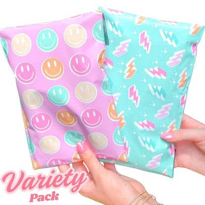 Designer Poly Mailer Original Variety Pack, Heavy Duty Waterproof Self-Seal Shipping Bags for Small Businesses, Cute Mailing Envelopes, Bulk Tear-Resistant Packaging, 36 Bags