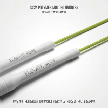Elevate Rope Jump Rope for Men & Women, 5mm PVC Cable, 10 ft Adjustable - color: Avocado Green