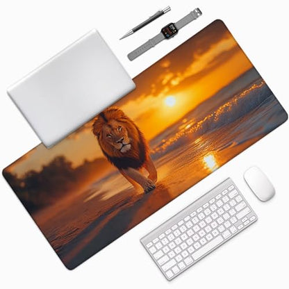 Sunset Gaming Mouse Pad, Mouse Pad 36x16in, Large Desk Mat with Non-Slip Rubber Base, Office Desk Accessories, Large Extended Gaming Keyboard Mat, Big Mousepad for Computer Gamer Office, Orange 2-6675