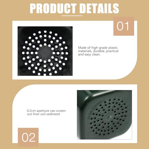 PRETYZOOM Plastic Fish Tank Shovel and Aquarium Gravel Tool, Portable Sediment Scooper with Water-Permeable Design for Fish Tank Sand and Aquatic Plant Substrate Maintenance