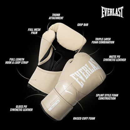 Everlast Elite 2 Boxing Gloves - color: Tan, size: 12 oz (Pack of 2)