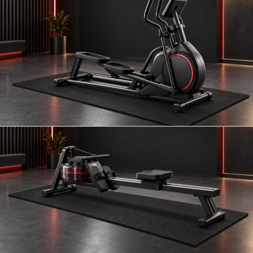 Large Elliptical Machine Mat 84 x 36 x 1/4 Inch, Treadmill Floor Mat - size: 84"L x 36"W x 0.3"Th