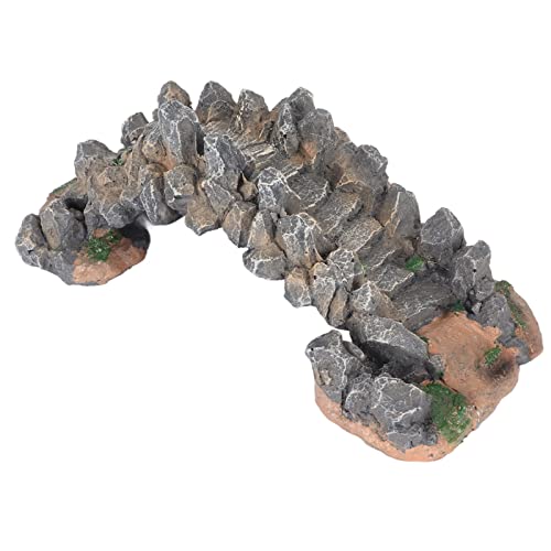 Aquarium Bridge Decoration Resin Arch Bridge Ornament for Fish Tank Landscaping Small Fish Hideout Decor