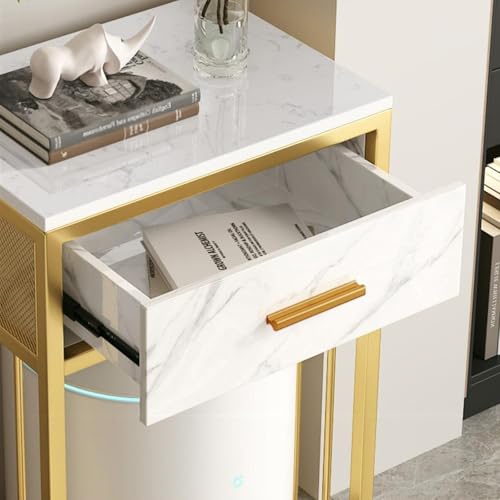 Sweeper Robot Storage Cabinet Sweeper Marble Shelves Above Living Room Fish Tank Shelf Sofa Side Table Storage Cabinet Sweeper Organizer(50x40x83cm) - size: 50x40x83cm