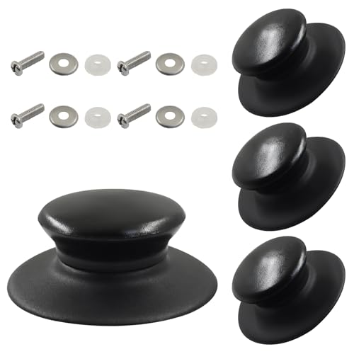 4 Pcs Universal Pot Lid Knobs，Bakelite Pot Lid Handle Replacement for Pans Saucepan Casserole Glass Cover Handles