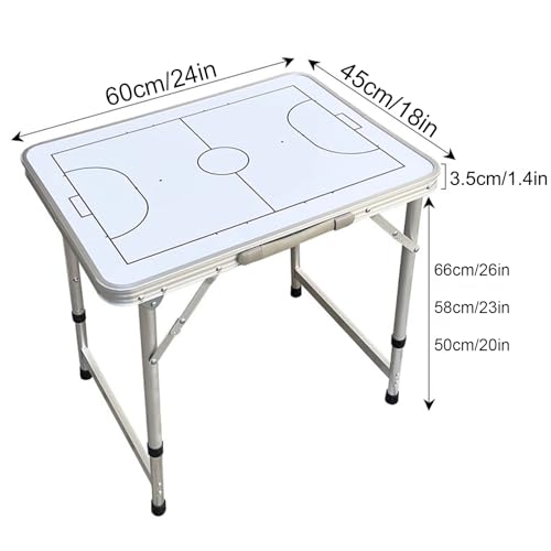 Magnetic Soccer Coaching Board, Dry Erase Clipboard, Portable Tactics Table, Aluminum Alloy Material, for Training
