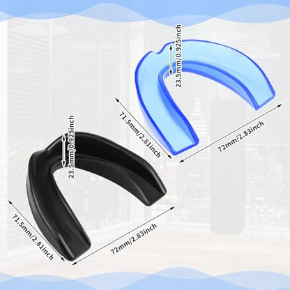 Kathfly 50 Pcs Football Mouth Guards Bulk Sports Mouthpieces - color: Black, Blue