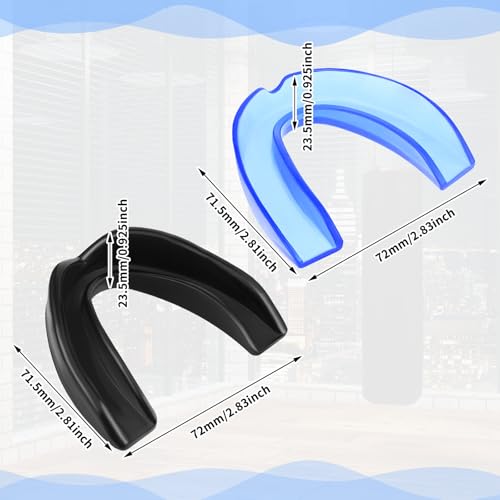 Kathfly 50 Pcs Football Mouth Guards Bulk Sports Mouthpieces - color: Black, Blue