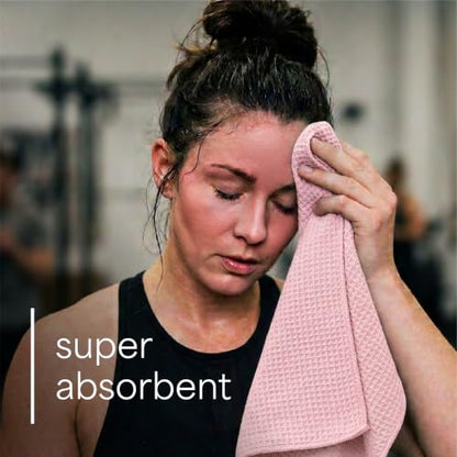 S&T INC. Microfiber Gym Towels, 6 Pack, 16" x 27" - color: Pink