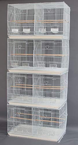 Lot of Breeding Bird Flight Cages for Canary Parakeet Aviaries Budgies Lovebird Finch (Large 30" White Divider) - color: Large 30" White Divider